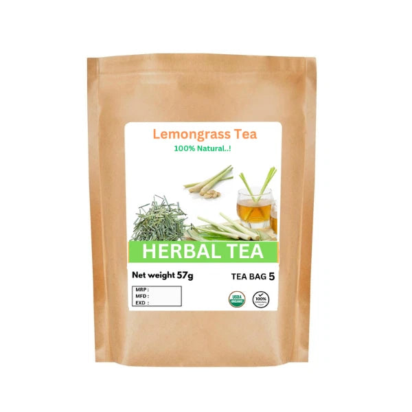 Organic Lemongrass Herbal Tea Bag - 100% Pure Premium Quality! 25 - 125 Bag