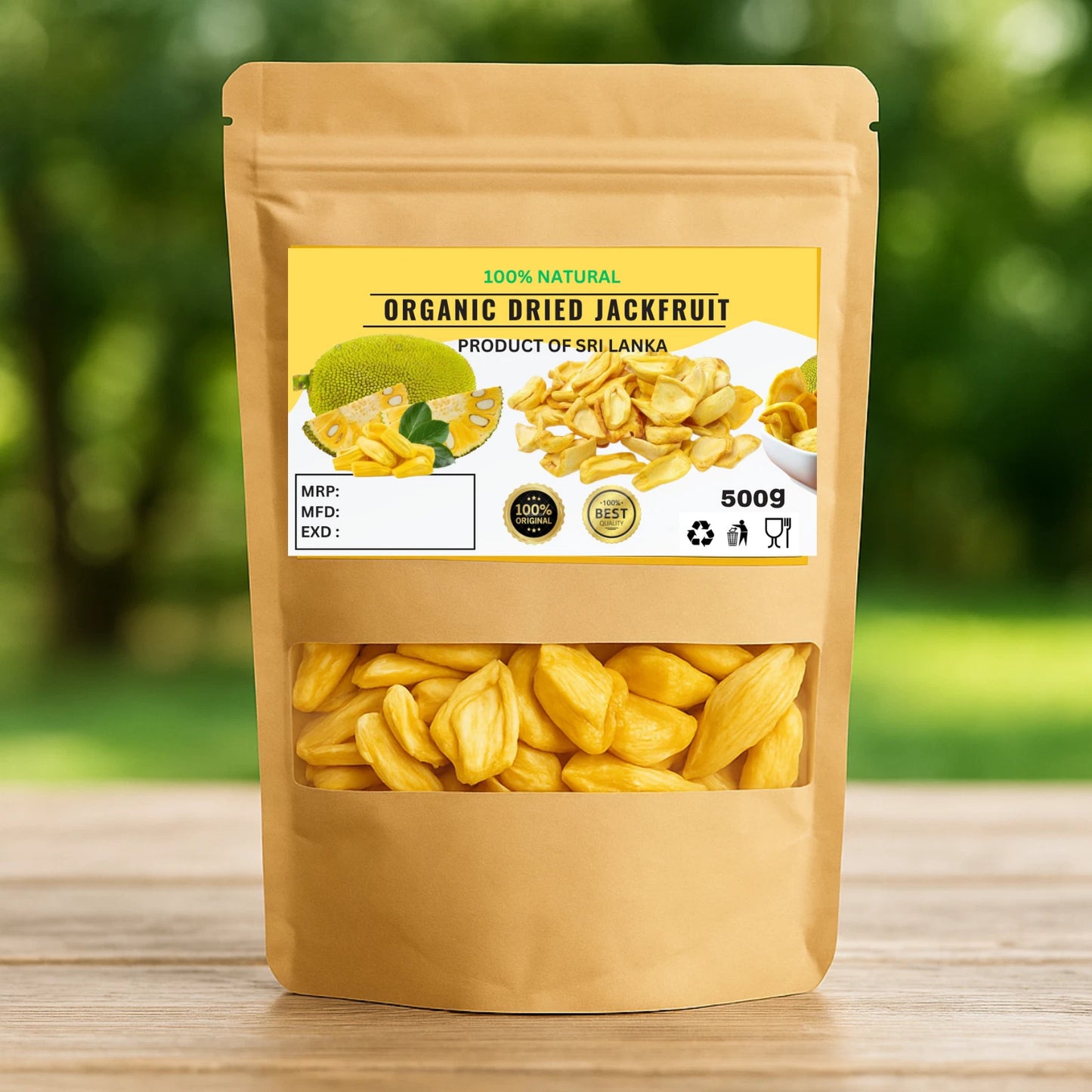 Organic Dried Jackfruit - 100% Pure Natural Dried Jackfruit Premium Quality!