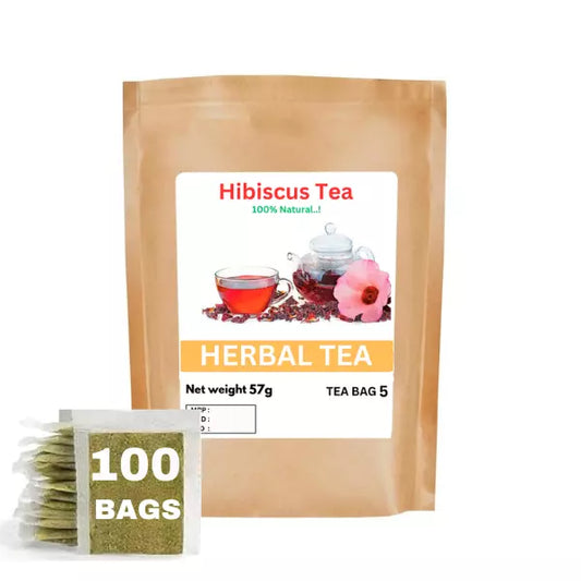Organic Hibiscus Flower Herbal Tea - 100% Pure Premium Quality! 25 - 125 Bag