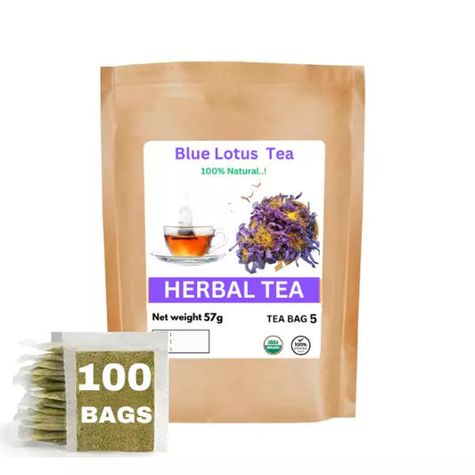Organic Blue Lotus Flower Herbal Tea - 100% Pure Premium Quality! 25 - 125 Bag