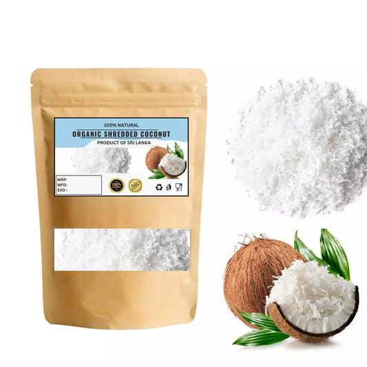Organic Shredded Coconut - Non-GMO, Kosher, Raw, Vegan - ceylon Coconut