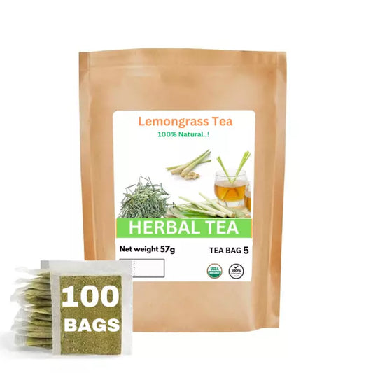 Organic Lemongrass Herbal Tea Bag - 100% Pure Premium Quality! 25 - 125 Bag